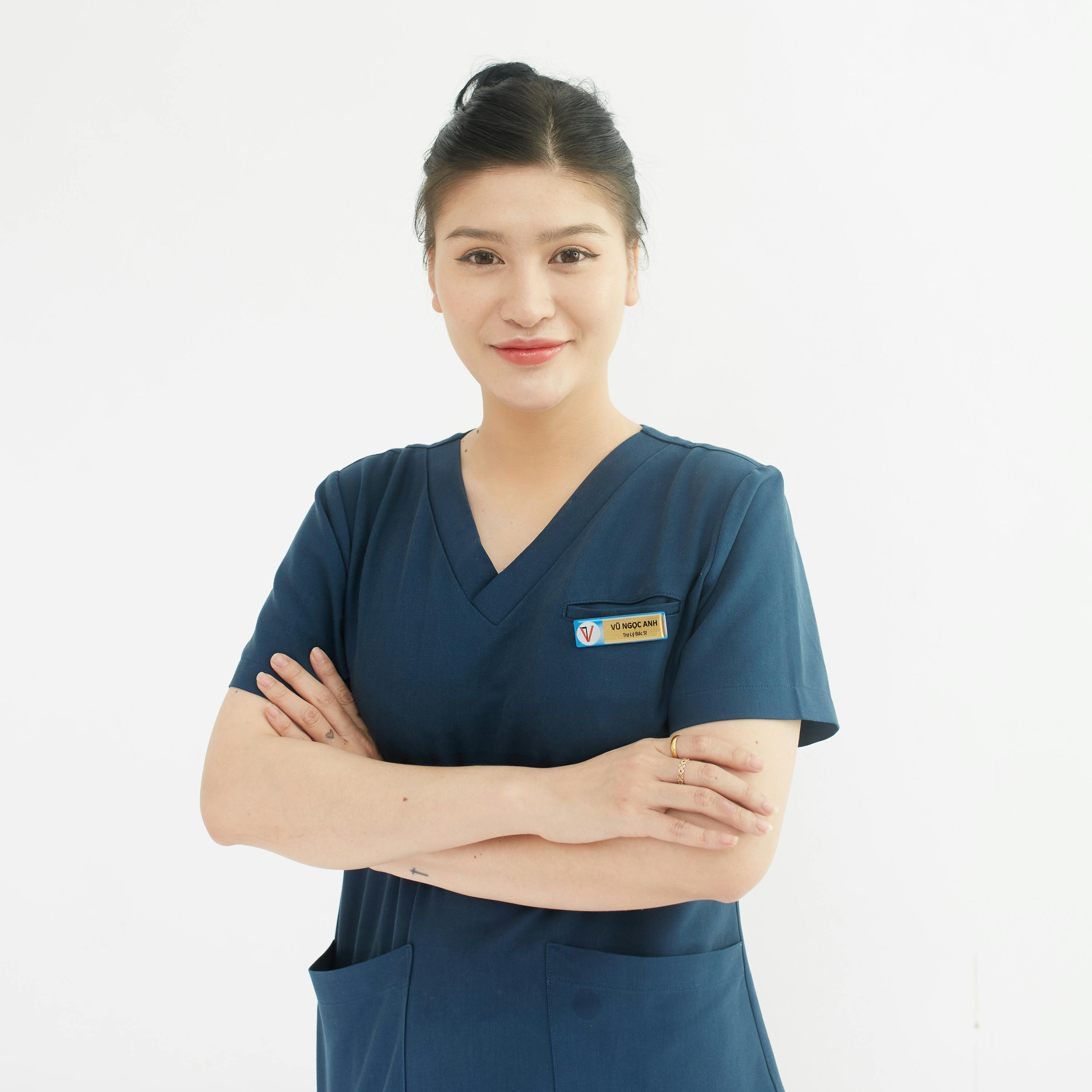 Médica confiante